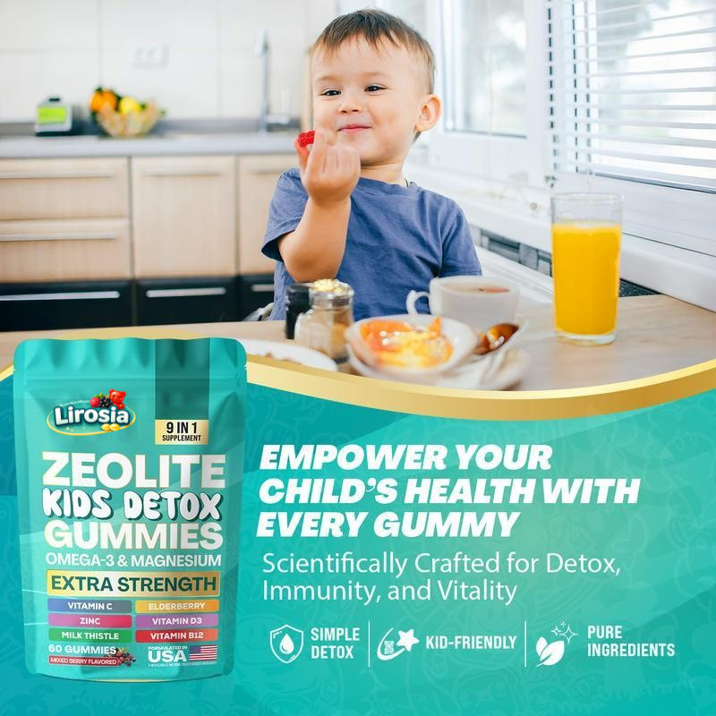 Lirosia - Kids Detox & Multivitamin Gummies