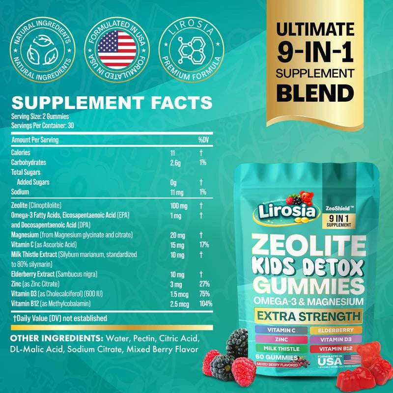 Lirosia - Gomitas desintoxicantes y multivitamínicas para niños