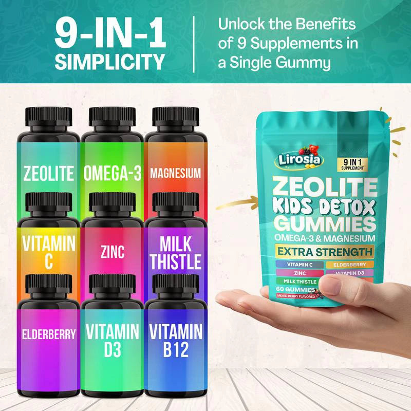 Lirosia - Gomitas desintoxicantes y multivitamínicas para niños